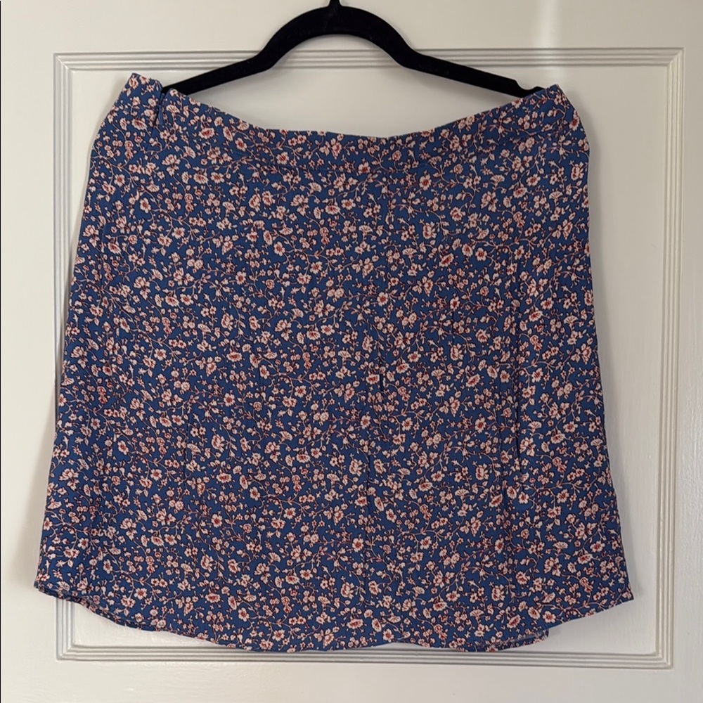 Madewell Floral Blue Skirt Size 12
